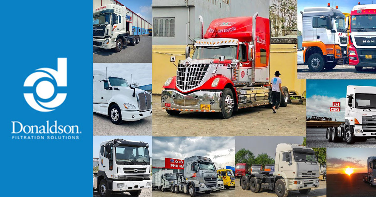 Các dòng xe đầu kéo phổ biến tại Việt Nam và giải pháp lọc Donaldson tối ưu